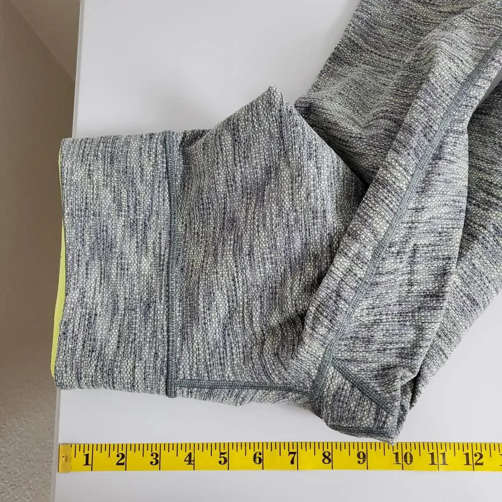 Lululemon Crop Leggings Womens Size‎ 8 Capri Heathered Gray 20